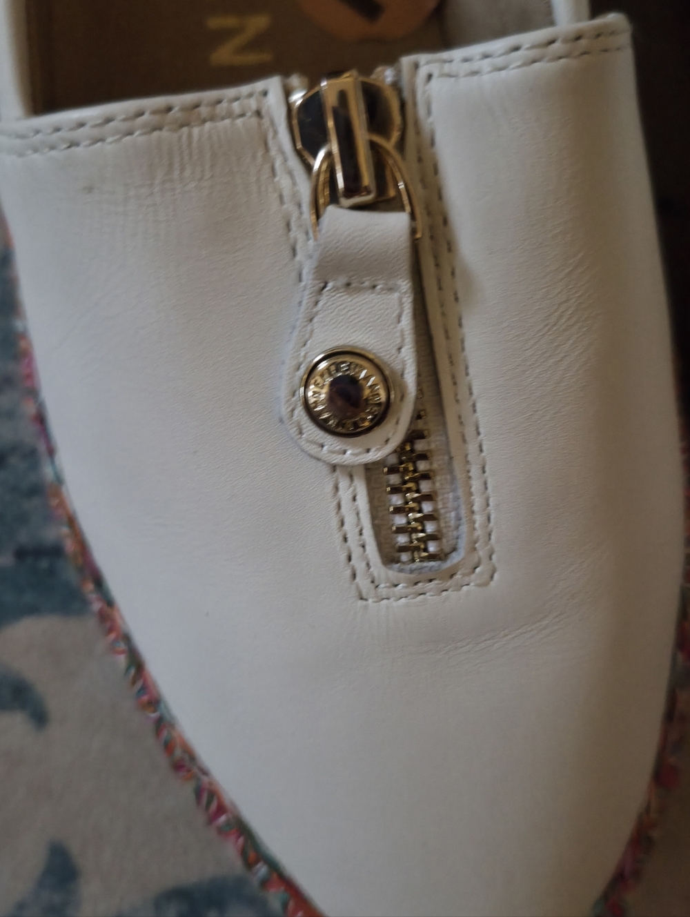 NWOB Anne Klein Jax Leather Zip IFlex Espardrilles w/Multi Color Stitching - Picture 5 of 8